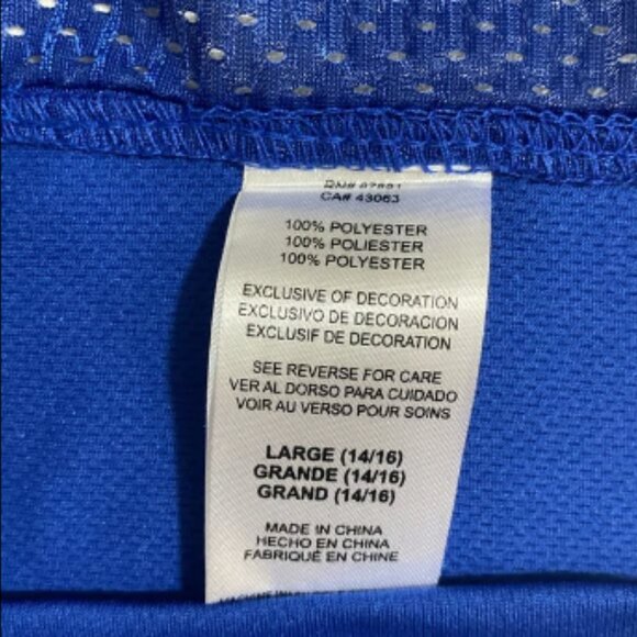 NFL TEAM APPAREL Youth Boys/Girls NY Giants Jersey Shirt L (14/16) - Picture 5 of 7